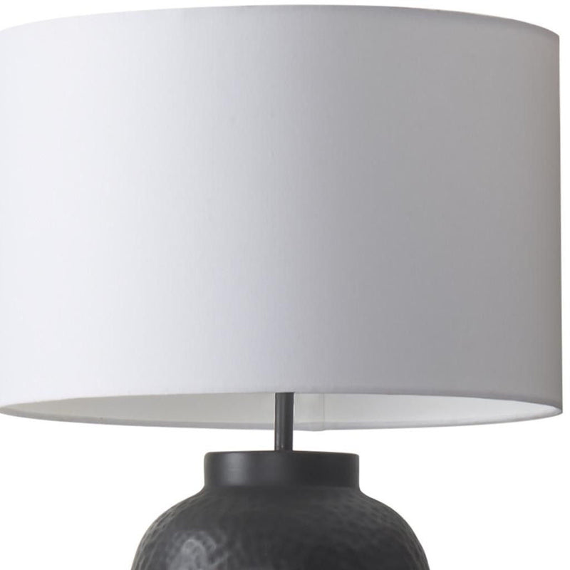Novelty Table Lamp With Drum Shade - Black / White