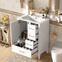 Load image into Gallery viewer, Bathroom Vanity, Modern Bathroom Cabinet With Sink Combo Set, Bathroom Storage Cabinet With A Soft Closing Door And 3 Drawers, Solid Wood Frame

