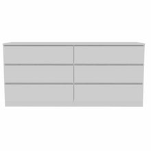 Load image into Gallery viewer, Six Drawer Double Dresser Wooden - White
