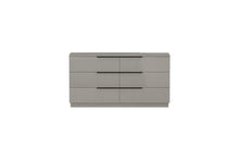Load image into Gallery viewer, 62" Wood Six Drawer Double Dresser - Gray

