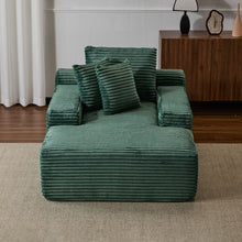 Load image into Gallery viewer, Oversized Chaise Lounge Chair Cozy Cloud Couch With 3 Throw Pillows And Wide Armrest
