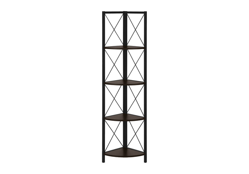 Four Tier Corner Bookcase (489790) - Espresso