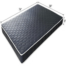 Load image into Gallery viewer, 6" Waterproof Foam Mattress - Black / Blue - Twin
