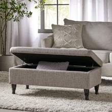 Load image into Gallery viewer, Dean - Fabric Storage Wide Tufted Rectangle Ottoman - Gray
