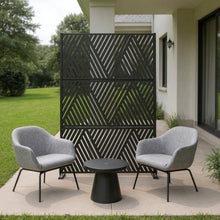 Load image into Gallery viewer, Three Panel Screen Room Divider (720182) - Black
