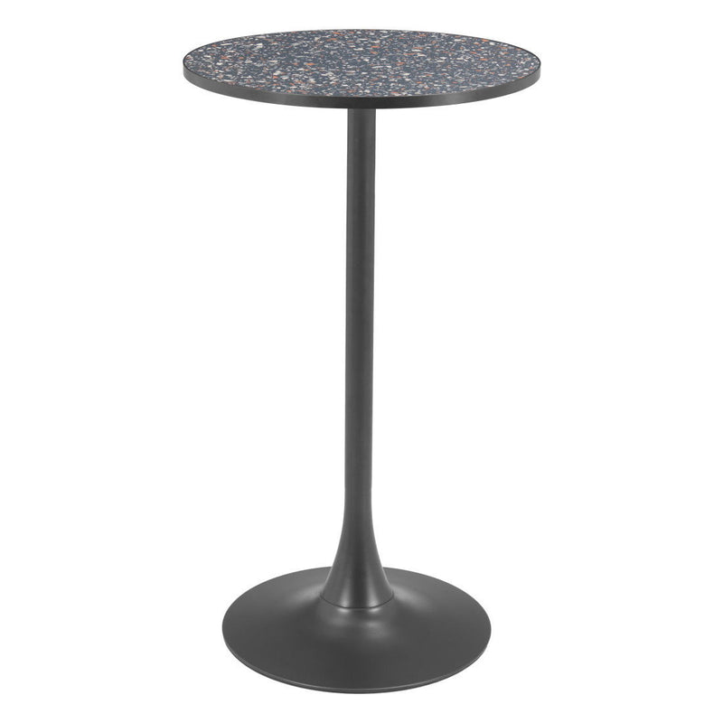 24" Wood Rounded Bar Table - Black