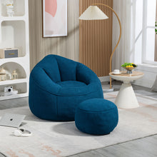 Load image into Gallery viewer, Bedding Bean Bag Sofa Chair High Pressure Foam With Footrest
