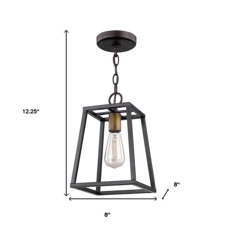 Metal Tapered Hanging Light - Antique Bronze