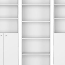 Load image into Gallery viewer, Five Tier Modular Bookcase With Four Doors (Set of 3) (546620) - White
