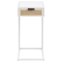 Load image into Gallery viewer, Kenneth - C Shape Side Table With Single Drawer - White
