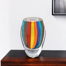 Load image into Gallery viewer, Cylinder Table Vase - Blue / Clear / Red
