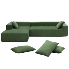 Load image into Gallery viewer, [VIDEO provided] [New] 109*68&quot; Modular Sectional Living Room Sofa Set, Modern Minimalist Style Couch, Upholstered Sleeper Sofa for Living Room, Bedroom, Salon, 2 PC Free Combination, L-Shape, Green
