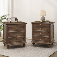 Load image into Gallery viewer, Farmhouse Nightstand With 4 Drawers
