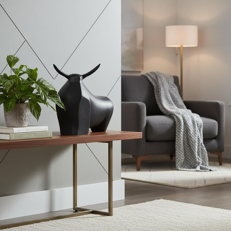 Bull Tabletop Sculpture (608728) - Black