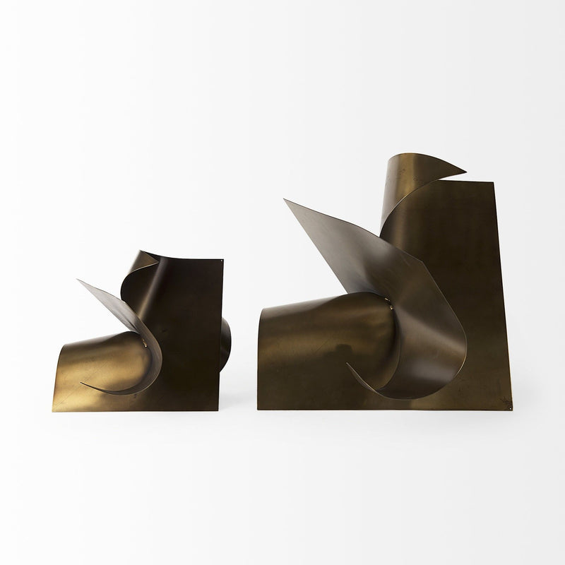 Contempo Abstract Sculpture (392541) - Antiqued Gold