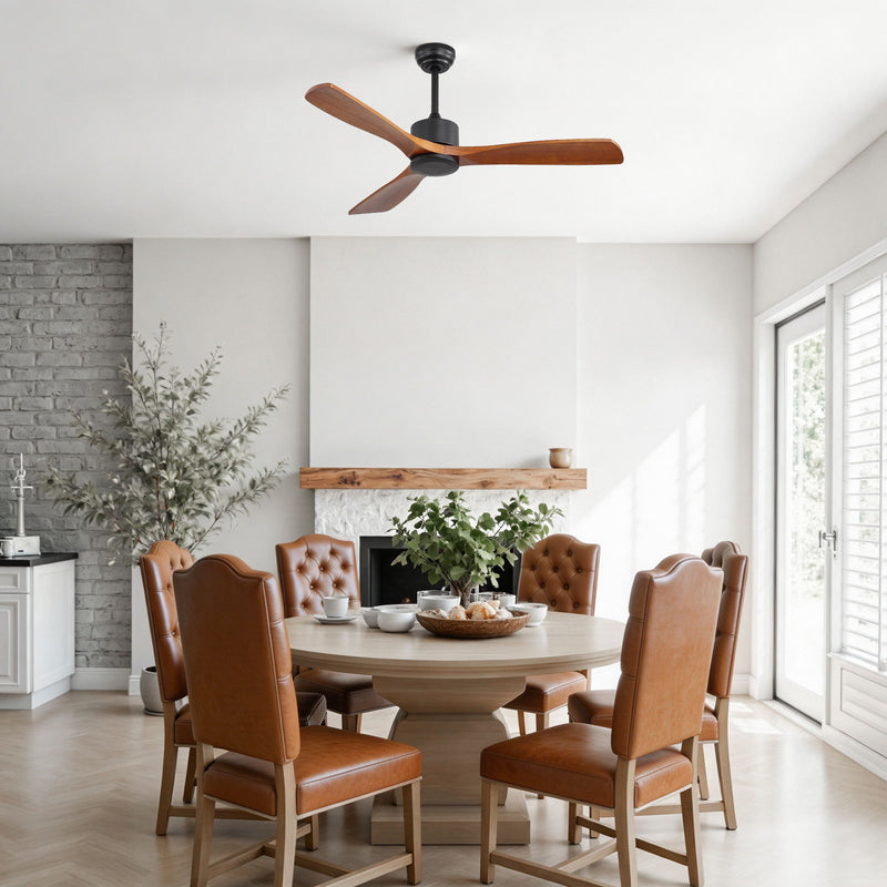 42" Ceiling Fan With DC Reversible Motor, 3 Blades, Timer Function