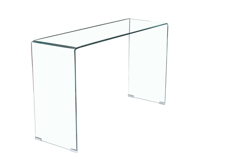 43" Glass Solid Console Table - Clear