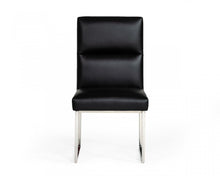 Load image into Gallery viewer, Tufted Faux Leather Dining Side Chairs (Set of 2) - Black
