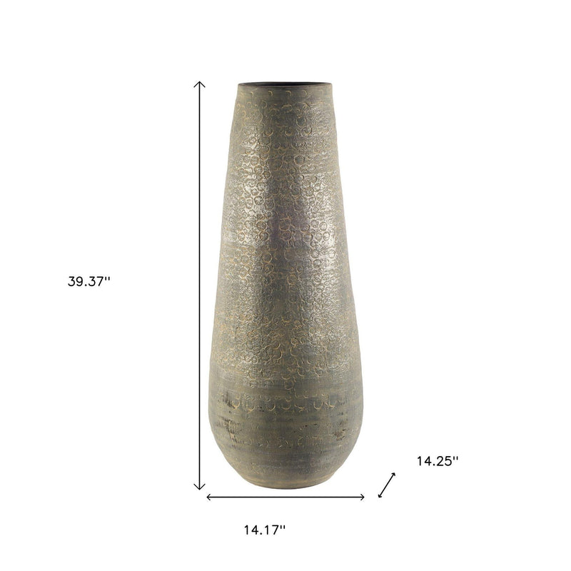Cylinder Floor Vase - Gray