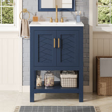 Load image into Gallery viewer, Modern Bathroom Vanity With Elegant Twill Design
