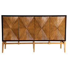 Load image into Gallery viewer, Capri - 4 Door Accent Cabinet - Brown / Gold
