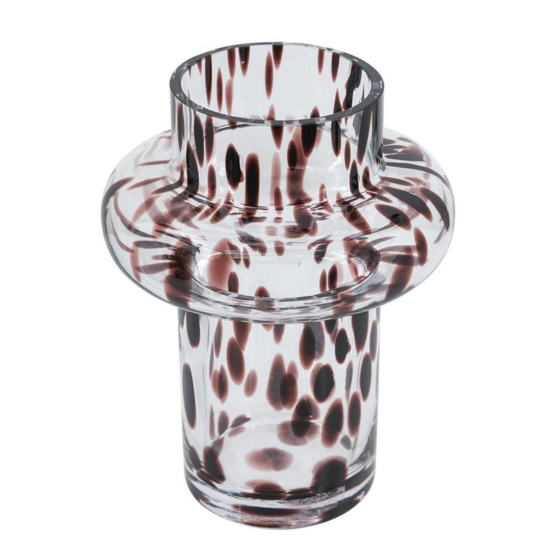 Abstract Cylinder Table Vase (574429) - Amber / Clear