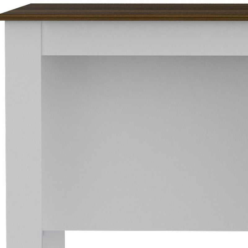 41" Kitchen Island With Storage - Brown / White