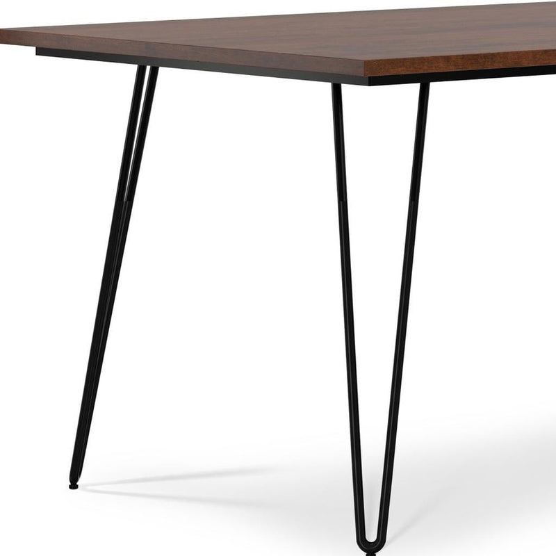 Wood Iron Dining Table - Brown / Black