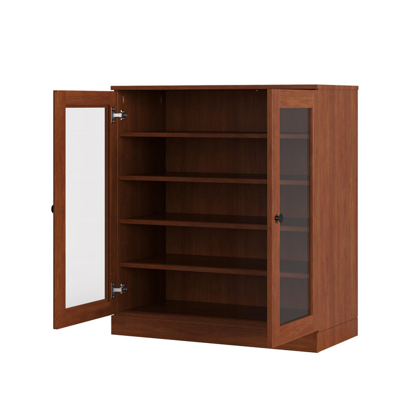 Twenty Pair Solid Woodshoe Storage Cabinet (752331) - Coffee