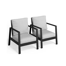 Load image into Gallery viewer, All-Weather Ergonomic Patio Armchairs With Thick Cushions (Set of 2)
