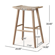 Load image into Gallery viewer, Pulaski - Rustic Style Outdoor Barstools Set With Faux Rattan Seating - Light Multi Brown
