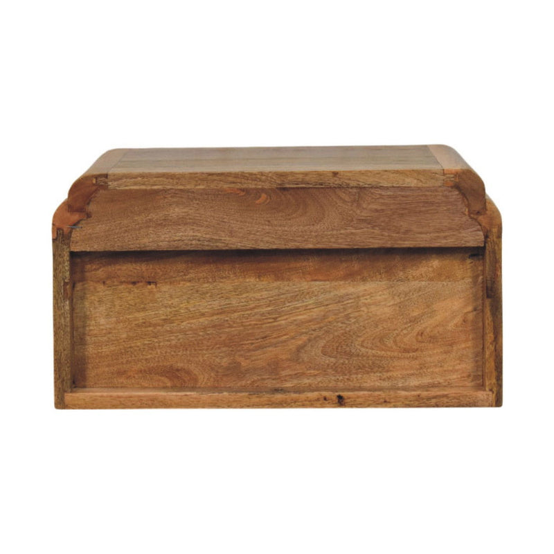 Solid Wood Two Drawer Floating Nightstand (731530) - Brown