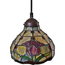 Load image into Gallery viewer, Unique Statement Tiffany Glass Dimmable Chandelier With Shades - Red / White
