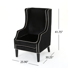 Load image into Gallery viewer, Elegant Velvet Club Chair With Tonal Piping
