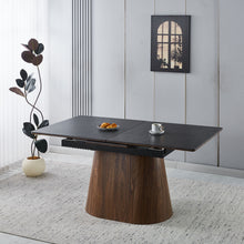 Load image into Gallery viewer, Extendable Dining Table With Cone Base - Brown / Black
