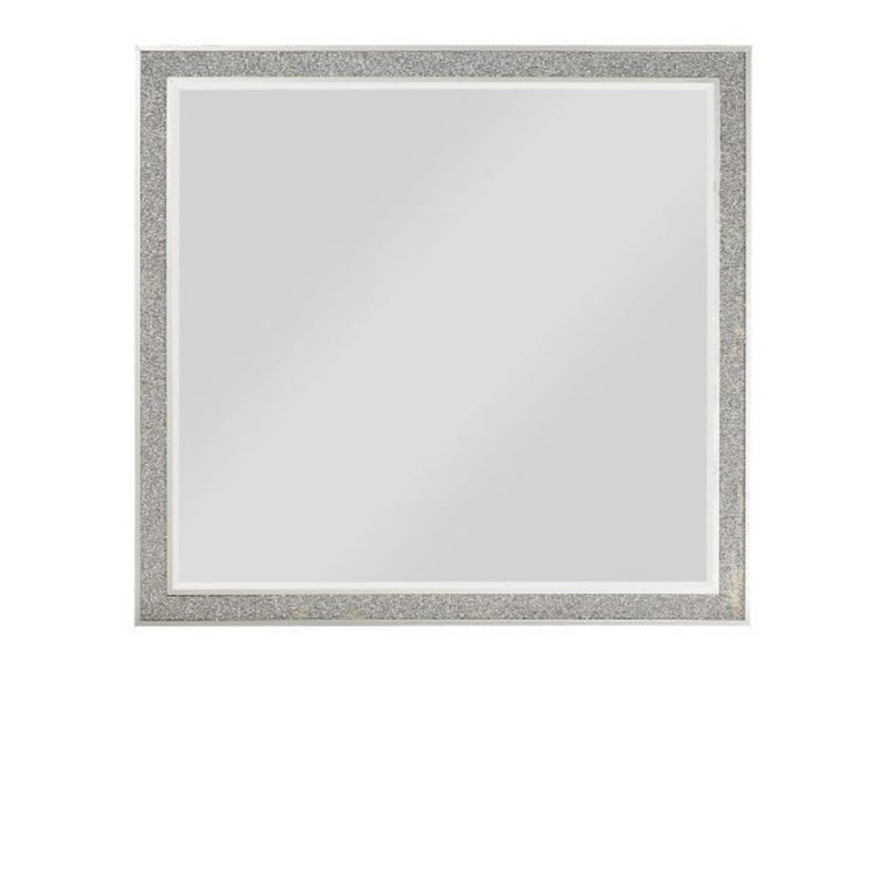 36" Framed Mounted Dresser Mirror Square - Silver