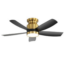 Load image into Gallery viewer, Flush Mount Ceiling Fan With LED Light 22W And Remote Control Blades / Body, DC Motor
