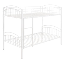 Load image into Gallery viewer, Twin Over Twin Metal Bunk Bed,Divided into Two Beds(White){OLD SKU:MF280424AAK}
