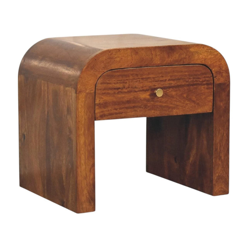 16" Solid Wood One Drawer Nightstand - Oak