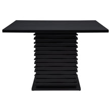 Load image into Gallery viewer, Giannis - Pedestal Counter Height Dining Table With Geometric Wave Base - Black
