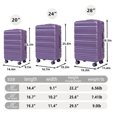 Load image into Gallery viewer, Tourist 3 Piece Luggage Set, Combination Lock, Durable Hard Shell With 360° Silent Wheels
