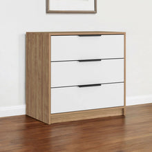 Load image into Gallery viewer, Three Drawer Dresser - White And Natural

