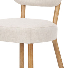 Load image into Gallery viewer, Upholstered Fabric Open Back Dining Side Chair - Beige
