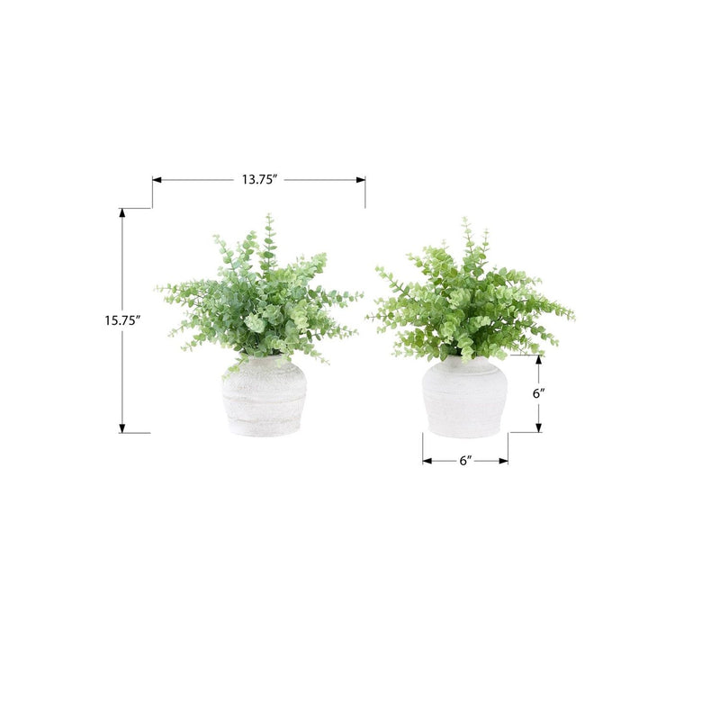 Eucalyptus Grass Artificial Plant (Set of 2) - Green