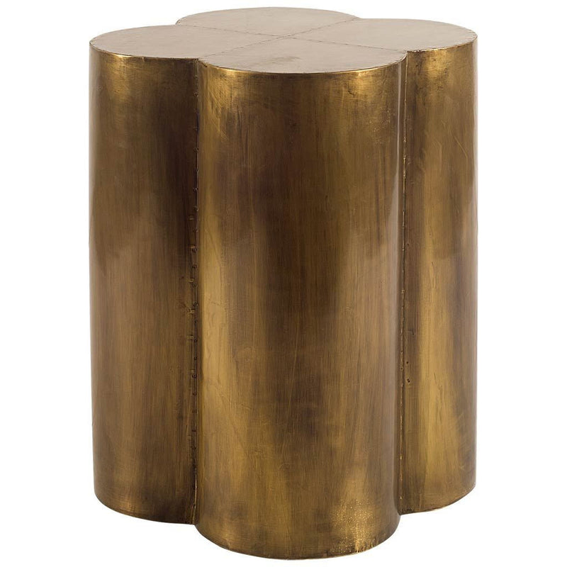 Brass End Table - Brass And Antique Brass