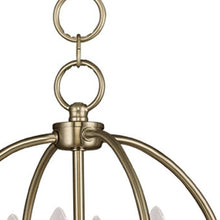 Load image into Gallery viewer, Four Light Metal Dimmable Chandelier With Shades - Brass / White
