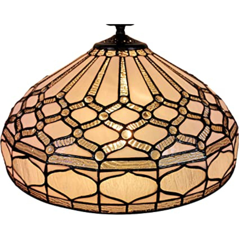 9" Unique Statement Two Light Glass Dimmable Chandelier With Shades - Black / White