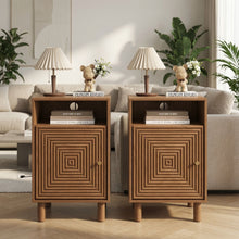 Load image into Gallery viewer, Nightstand With Charging Station &amp; Storage
