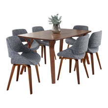 Load image into Gallery viewer, Folia Fabrico - 7 Piece Mid Century Modern Dining Set
