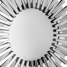Load image into Gallery viewer, 18" Glass Sunburst Framed Accent Mirror - Silver
